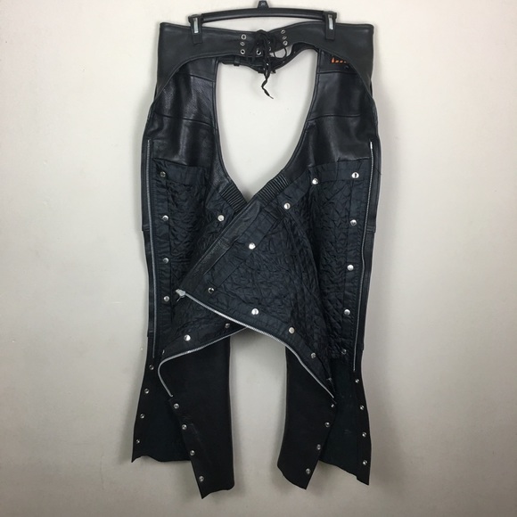 Milwaukee Leather black leather chaps - Picture 5 of 9